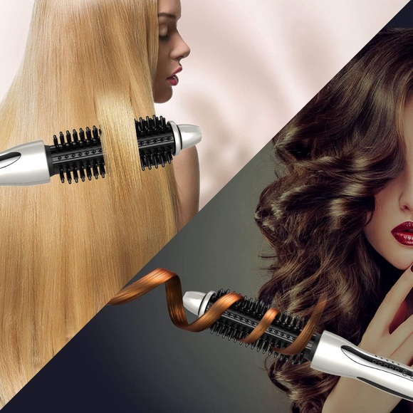 MiraComb Hair Curler Straightening Brush Multi Styler 1 Inch Curling Iron - Picture 3 of 8